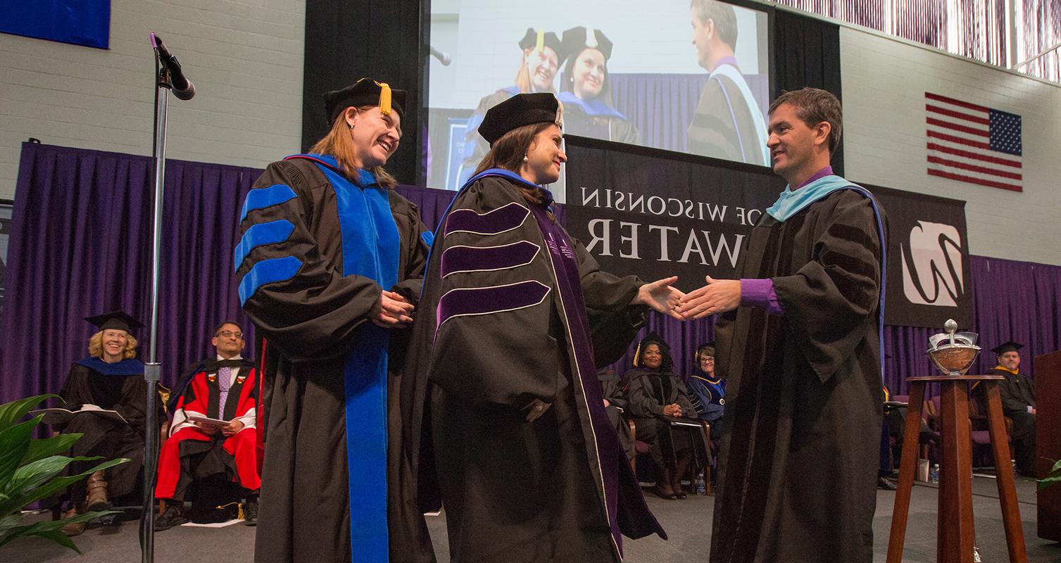 Julia Davidyan was the first DBA graduate to cross the stage at the 2017 winter commencement ceremony